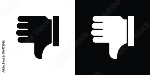 Thumbs down icon design illustration. icon concept in flat