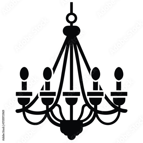 ultra modern electric chandelier vector icon