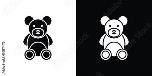 Teddy bear icon design illustration. icon concept in flat