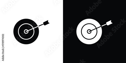 Target icon design illustration. icon concept in flat