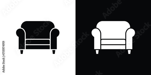 Sofa icon design illustration. icon concept in flat