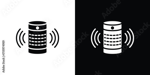 Smart speaker icon design illustration. icon concept in flat