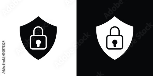 Security lock icon design illustration. icon concept in flat
