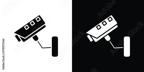 Security camera icon design illustration. icon concept in flat