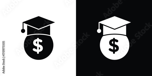 Scholarship icon design illustration. icon concept in flat