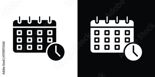 Schedule icon design illustration. icon concept in flat