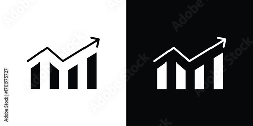 Sales growth icon design illustration. icon concept in flat