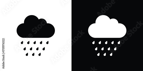 Rain icon design illustration. icon concept in flat