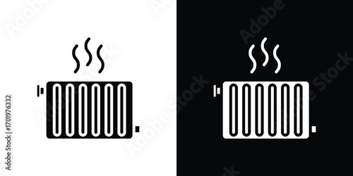 Radiator icon design illustration. icon concept in flat