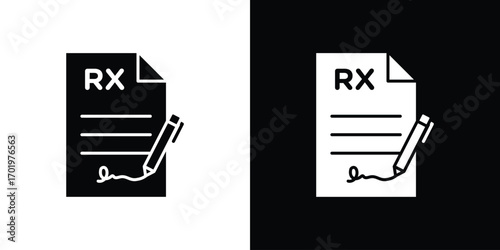 Prescription icon design illustration. icon concept in flat