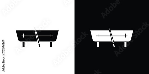 Pool table icon design illustration. icon concept in flat