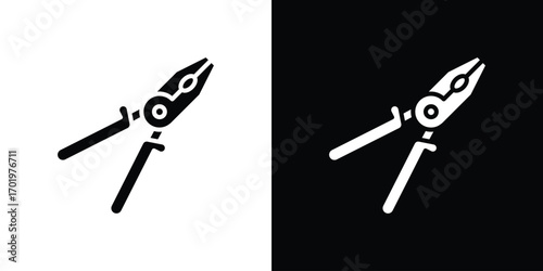 Pliers icon design illustration. icon concept in flat