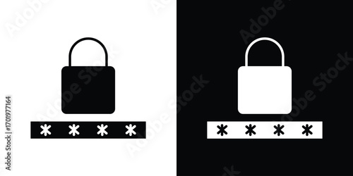 Password icon design illustration. icon concept in flat