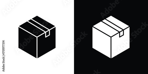 Package icon design illustration. icon concept in flat