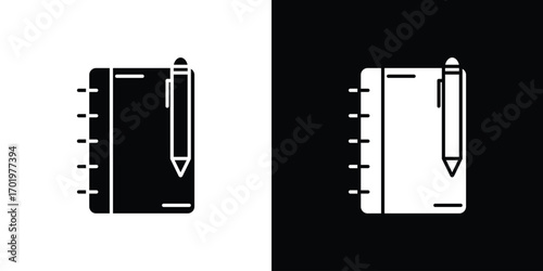 Notebook icon design illustration. icon concept in flat