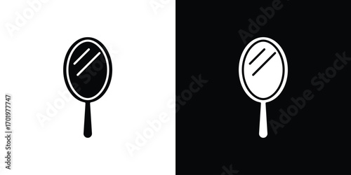 Mirror icon design illustration. icon concept in flat