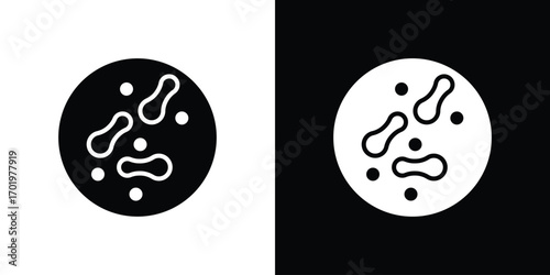 Microorganism icon design illustration. icon concept in flat