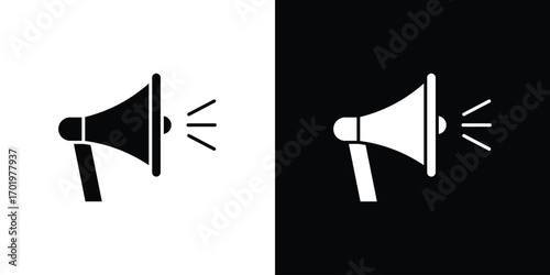 Megaphone icon design illustration. icon concept in flat