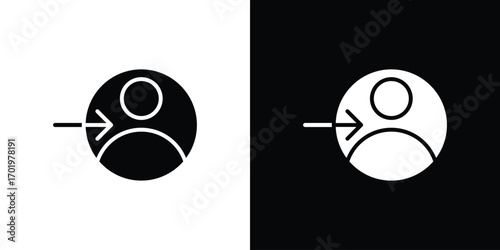 Login icon design illustration. icon concept in flat