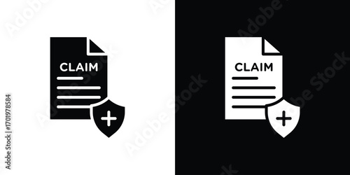 Insurance Claim icon design illustration. icon concept in flat