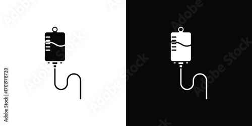 IV bag icon design illustration. icon concept in flat