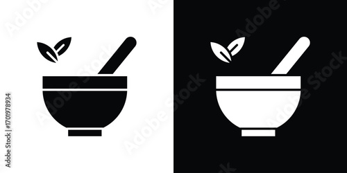 Herbal medicine icon design illustration. icon concept in flat