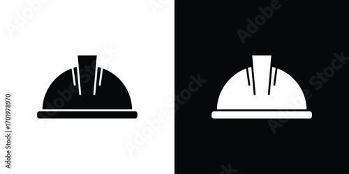 Helmet icon design illustration. icon concept in flat