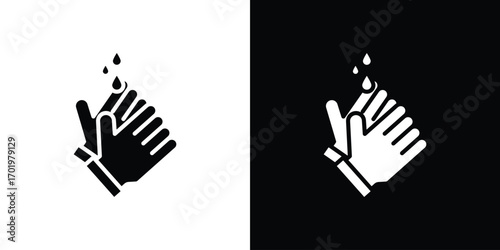 Handwashing icon design illustration. icon concept in flat