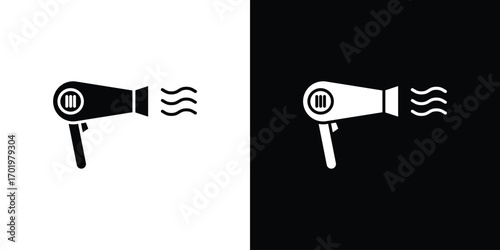 Hair dryer icon design illustration. icon concept in flat