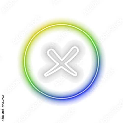 neon style.check mark icon symbol. Tag Instagram, Facebook, Twitter, Telegram, Whatsapp, Youtube, set verified profile badges. Check the verified account icons.