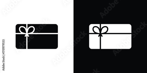 Gift card icon design illustration. icon concept in flat