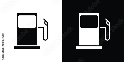 Gas station icon design illustration. icon concept in flat