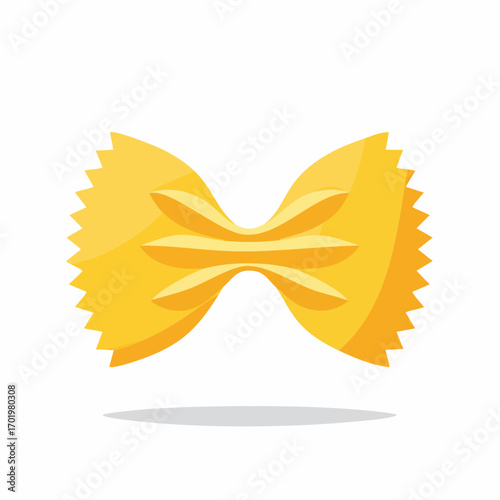 Italian farfalle or bow tie pasta vector illustration isolated