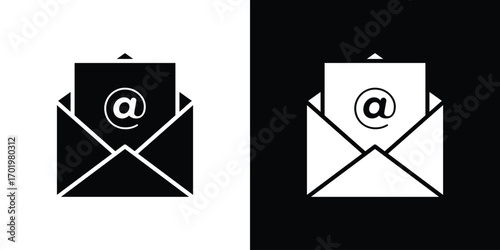 Envelope open icon design illustration. icon concept in flat