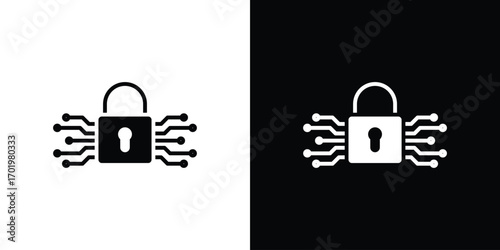 Encryption icon design illustration. icon concept in flat