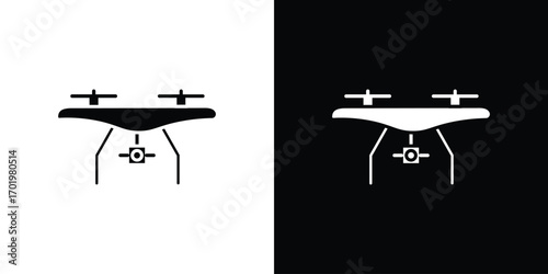Drone icon design illustration. icon concept in flat