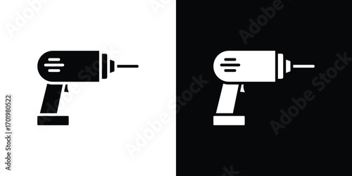 Drill icon design illustration. icon concept in flat