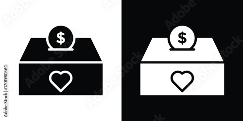 Donations icon design illustration. icon concept in flat