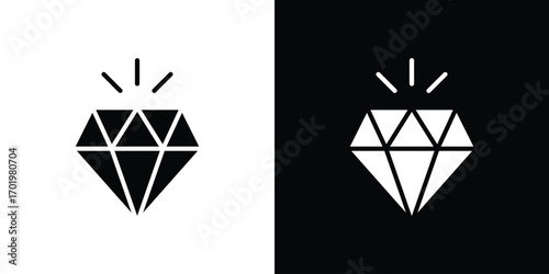 Diamond icon design illustration. icon concept in flat