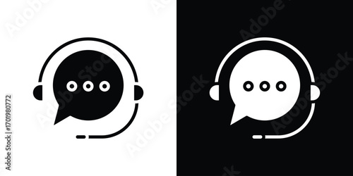 Customer service icon design illustration. icon concept in flat