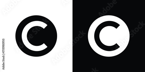 Copyright icon design illustration. icon concept in flat