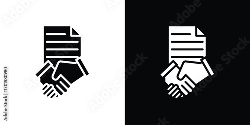 Contract icon design illustration. icon concept in flat