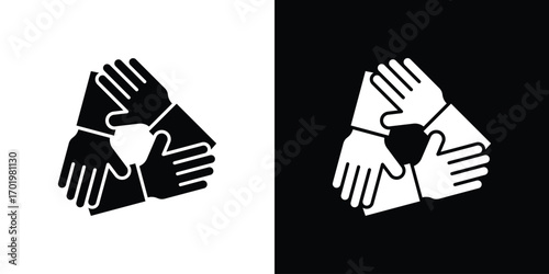 Collaboration icon design illustration. icon concept in flat