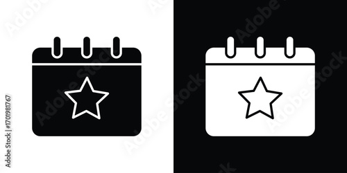 Calendar with event icon design illustration. icon concept in flat