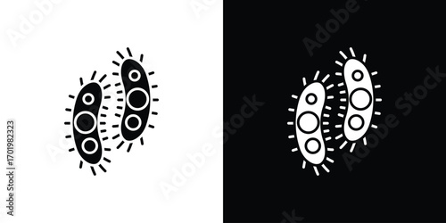 Bacteria icon design illustration. icon concept in flat