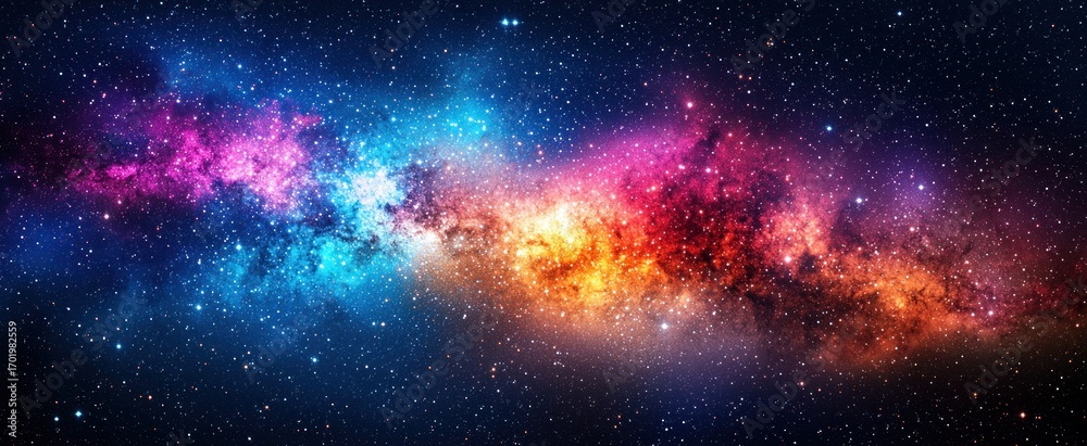 Naklejka premium Colorful nebulae and stars in deep space