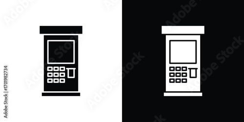 Atm icon design illustration. icon concept in flat