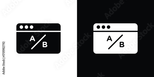 A B test icon design illustration. icon concept in flat