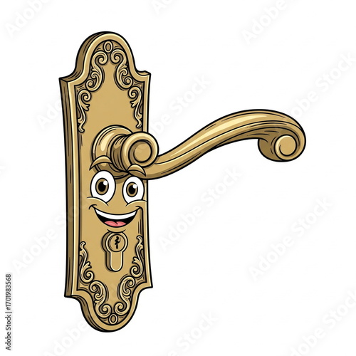 smiling door handle