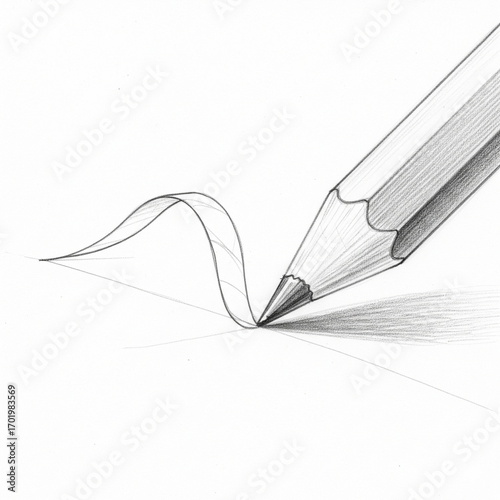 the pencil draws